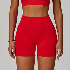 Shorts de yoga et de fitness pour femmes, en gros, personnalisés, sans couture, push-up, dos en V, taille haute, fessier galbé - Product Image 1