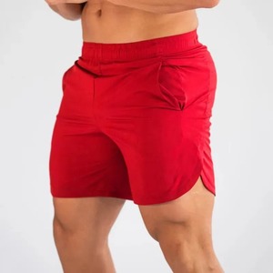 Pantalones cortos para correr de poliéster 100% personalizados para hombre, estilo de entrenamiento físico informal con tela de estambre de diseño impreso - Product Image 4