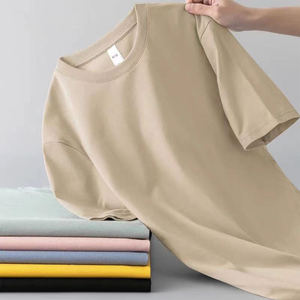 T-shirts pour hommes en coton 100% tissé, logo personnalisé, coupe régulière unisexe, respirant, séchage rapide, OEM - Product Image 1