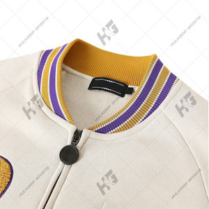 Chaqueta universitaria de béisbol Unisex para Universidad, letras griegas bordadas de invierno, hermandades formales, fraternidades, logotipo frontal, 100% de algodón - Product Image 4