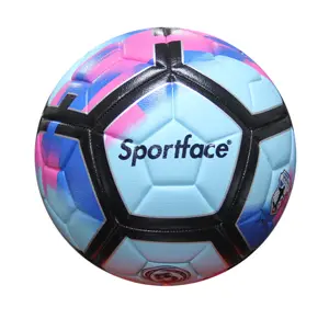 Sportface Leather Soccer Ball Machine Stitched Hybrid Soccer Ball Suitable for All Grounds Regular Size and Weight
