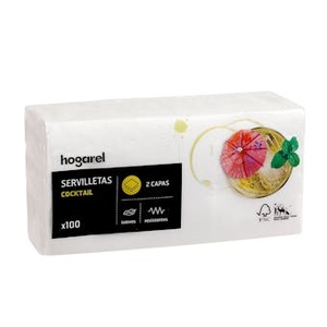 Serviettes en papier pour cocktails à domicile, 100 unités - Product Image 1