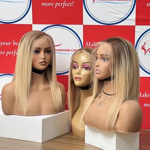 Calidad de lujo vietnamita 13x6 hueso recto para Frontal de encaje listo para enviar cabello virgen con pelucas humanas de parte media - Product Image 3