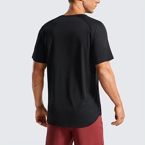 Camiseta de gimnasio de nailon 100% para hombre, camiseta sin mangas transpirable de secado rápido con hombros caídos, camiseta sin mangas transpirable sólida reflectante con estampado ajustado para hombre - Product Image 3