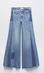 กางเกงยีนส์ขาบานสำหรับผู้หญิง, กางเกงยีนส์ทรงหลวมเอวสูง/แนวสตรีท Y2K ระบายอากาศสไตล์ลำลองมาใหม่ - Product Image 4