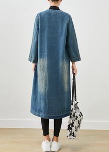 Chaqueta vaquera larga clásica para mujer, elegante, de gran tamaño, versátil, hasta la rodilla, capas de moda, ropa de calle Vintage esencial - Product Image 6
