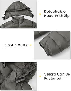 แจ็กเก็ตบอมเบอร์สำหรับผู้ชายเสื้อมีฮู้ดแบบมีฟองสำหรับฤดูหนาว - Product Image 4