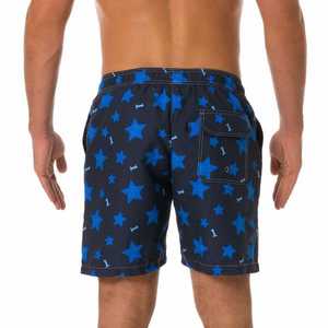 Men's Summer Canvas <b>Lace</b> Beach Swim Shorts Quick-Dry <b>Elastic</b> Drawstring Closure Striped Pattern Hot-Selling - Product Image 2