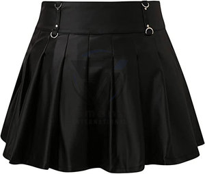 Jupes en cuir pour femmes OEM sur mesure Jupes en cuir pour femmes avec couleurs personnalisées Tailles Logo maigre - Product Image 3