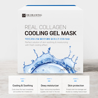 Label privé kit de gel rafraîchissant au collagène coréen végétalien avec poudre pack de masques DR.DRAWING masque en gel apaisant pour la peau Cool VitaminB5