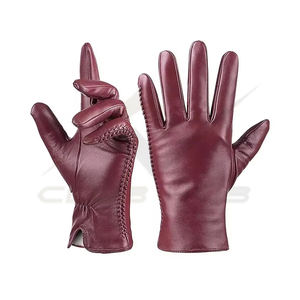 Cómodos guantes de cuero cálidos de invierno hasta la muñeca impermeables transpirables antideslizantes pantalla táctil Durable cocina al aire libre conducción - Product Image 1