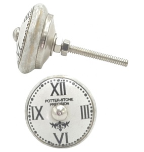 Boutons en céramique blanche épique Style industriel tiroir armoire poignée et poignées pour cuisine commode chambre extérieur entrepôt utilisation - Product Image 1