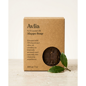 Avlia 75% Laurel Oil Aleppo <b>Soap</b> Bar-Handmade Shea Butter <b>Soap</b> for Anti-Acne and Brightening - Product Image 1