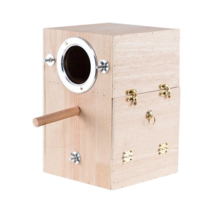 Caja de Cría para Loros, Jaula Vertical de Madera Sólida para Pájaros, Nido de Incubación Cálido para Crías de Peony y Tiger Skin - Product Image 4