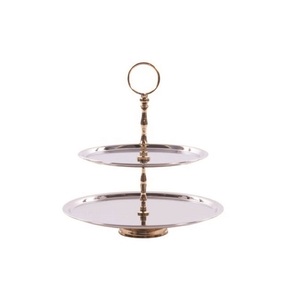 Soporte de servidor de pastel de diseñador de aluminio con acabado antiguo dorado, cubierta de cúpula, soporte decorativo para pastel de comida - Product Image 6