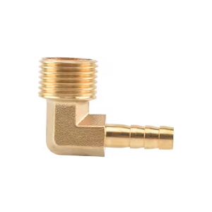 Messing Elleboogconnector Adapterfitting, 90 Graden Pagode, Slang Met Weerhaken 14Mm Naar G3/8 Mannelijke Pijpdraad - Product Image 1