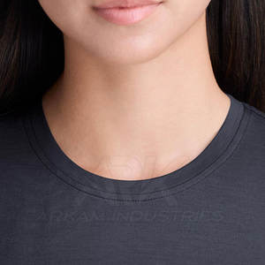 T-shirt pour femme avec logo personnalisé en gros, t-shirt pour femme au meilleur prix, t-shirt pour femme en coton, coupe ajustée, manches courtes - Product Image 3