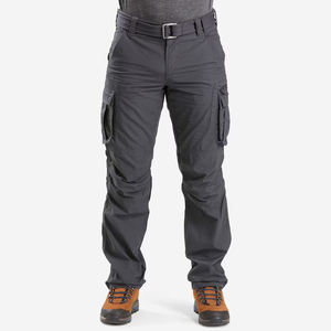 Venta al por mayor de moda con pantalones Cargo laterales de alta calidad Tether elástico pila de algodón personalizado pantalones Cargo holgados para los hombres - Product Image 3