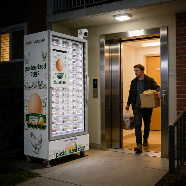Fresh Food ,Sandwitch, FruitsUnmanned Locker Vending Chicken Vending Machine With Refrigerator System