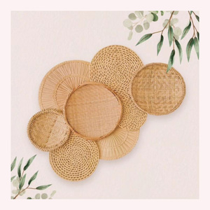 Premium Modern Coastal Rattan Seagrass Wall Accent Handwoven Artistic Metal Frame Design para interiores elegantes - Product Image 5