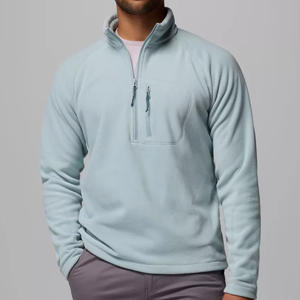 Low MOQ Custom Men's Polyester Spandex 4 Way Stretched Pullover Sweater Winter Thick Full Sleeve Stand Collar Pullover <b>Jumpers</b> - Product Image 6