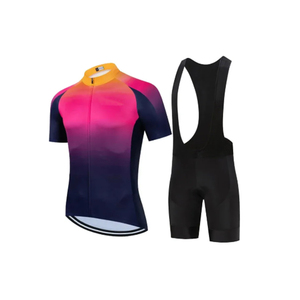 Uniformes de Ciclismo Personalizados de Primera Calidad, Conjunto Corto Transpirable de Secado Rápido para Hombre con Logotipo Personalizado y Tela de Spandex/Poliéster - Product Image 5