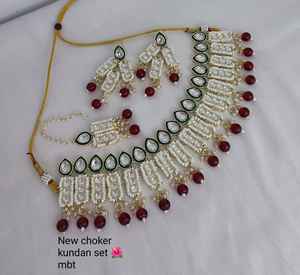 Mala larga de lujo chapada en oro tradicional y de moda india con pendiente y conjunto de collar Maagtika y conjunto de joyas para mujer - Product Image 1