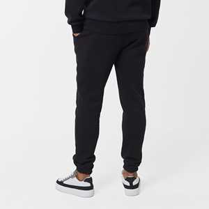 Ensemble de survêtement unisexe décontracté deux pièces noir uni, sur mesure, 100 % coton, tissu de haute qualité à séchage rapide pour homme - Product Image 2