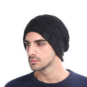 Bonnets en tricot personnalisés pour l'hiver Bonnet en tricot de haute qualité, multicolore en option, étiquette en coton uni - Product Image 1