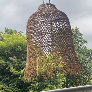 Modern Series <b>Rattan</b> Lampshade <b>Pendant</b> Light Big Size Bamboo Material for Indoor and Outdoor Use Asian Farmhouse Design Style - Product Image 4