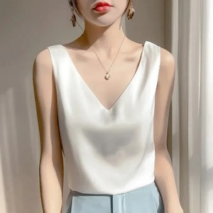 <b>Women</b> Sexy And Elegant Sleeveless High Neck Slim Fit <b>Vest</b> Nightclub Street Style New <b>White</b> Strap Casual Upper Outer Garment - Product Image 2