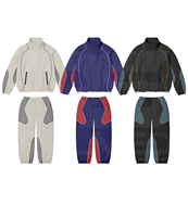 Conjunto Deportivo Cortavientos de Dos Piezas, Chaqueta y Pantalón, Corte Ajustado, Color Sólido, con Logotipo Personalizado, Ecológico y Transpirable