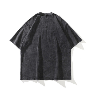 Customacid เสื้อยืดสำหรับผู้ชายผ้าคอตตอน100%, เสื้อยืดสำหรับผู้ชายทรงหลวมพิมพ์ลาย
