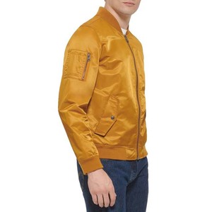Blousons bombardiers de baseball de couleur personnalisée avec poches OEM Blouson de baseball universitaire en polyester satiné de conception personnalisée pour hommes - Product Image 5