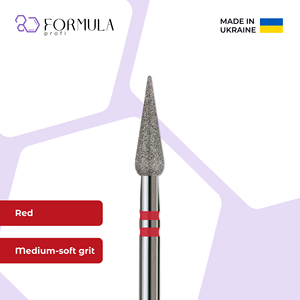 ดอกสว่านเจียรเล็บเพชรแบบหยดน้ำ รุ่นขายดี ขนาด 3.5 มม. สีแดง เม็ดละเอียด พรีเมียม - Product Image 1