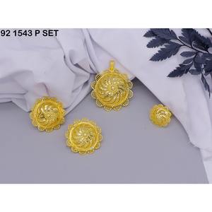 Collar de Moda Habesba Etíope, Pendientes con Colgante Chapado en Oro con Anillo de Dedo, Joyería Tradicional Africana Eritrea para Bodas - Product Image 3