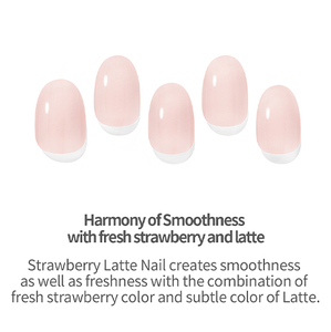 Strawberry Latte InstaWrap-Pegatinas de uñas de gel sin lámpara, & Stick Peel, Instant Salon Look (20PCS) - Product Image 2