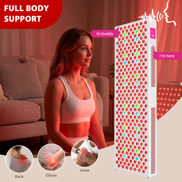 Redfy Medical Grade Standing Beauty Salon 9 Wavelengths 1500W Infrared Panel PDT Machine Touch Screen LED Photon Red Light Panel