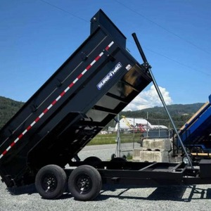 Heavy Duty Dump <b>Trailer</b> 6x12 Hydraulic Bed Black Agricultural <b>Farm</b> Transport <b>Trailer</b> - Product Image 3