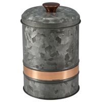 Juego de Recipientes Galvanizados de Lujo Hechos a Mano y Ecológicos, Revestimiento Galvánico, Lados Texturizados que Garantizan Durabilidad, Mejoran la Cocina