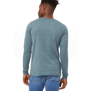 Bella + Canvas 3513 Unisex Tri-blend Camiseta de manga larga Basic Steel Grey Camiseta de manga completa - Product Image 3