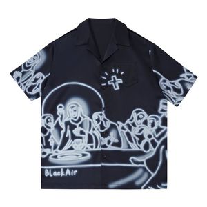 Camisetas de Moda Urbana para Hombre de Alta Calidad, Estilo Hip-Hop, Holgadas, Transpirables, 100% Algodón, Impresión Digital Completa - Product Image 2