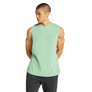 Camiseta de tirantes sin mangas informal OEM para mujer, malla transpirable sin costuras para gimnasio, Fitness, Maratón, correr, 100% de algodón, frontal personalizado para hombre - Product Image 1