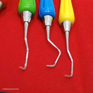 เครื่องมือขูดหินปูนเคลือบเพชร สแตนเลสคุณภาพพรีเมียม ขายดี ได้รับการรับรองมาตรฐาน CE ด้ามจับซิลิโคนออกแบบด้วยเครื่อง CNC โดย SurgiRight - Product Image 3