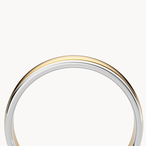 Anillo de Boda Bicolor con Incrustaciones - Product Image 5