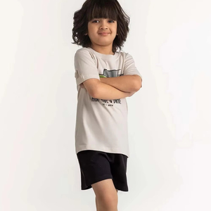 : เสื้อยืดลำลองผ้าฝ้ายสำหรับเด็กผู้ชาย, เสื้อยืดคอกลมแขนสั้นสวมใส่สบายเสื้อยืดไปโรงเรียนแฟชั่นฤดูร้อน - Product Image 1