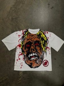 เสื้อยืดโอเวอร์ไซส์พิมพ์ลายบ็อกซี่ฟิตเนส300จีเอสเอ็มสำหรับผู้ชายผลิตจากโรงงาน - Product Image 6
