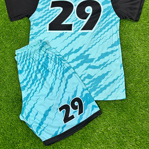 Custom Soccer Uniform Set Quick Dry Breathable Polyester Football Jersey Kit with Logo Printing for Men <b>Kids</b> Team Wear - Product Image 5