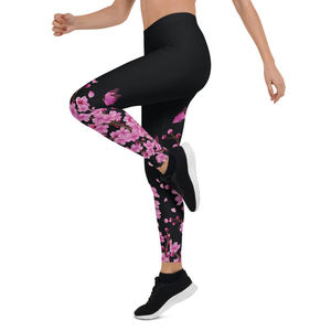 Leggings de yoga pour femmes adultes, vêtements de sport, taille mi-haute, coutures, antibactérien, écologique, respirant, satin, impression numérique, personnalisable - Product Image 3