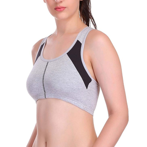Sujetador deportivo sin costuras de talla grande de etiqueta privada para mujer, alto estiramiento, transpirable, respetuoso con el medio ambiente, soporte antibacteriano adecuado para Yoga - Product Image 1